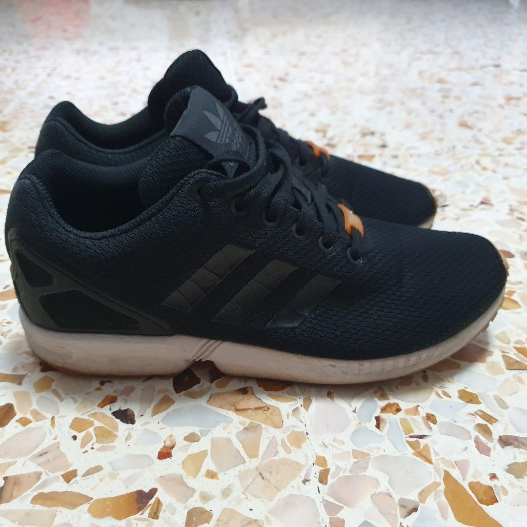 adidas Originals ZX Flux trainers in Black and White Men s