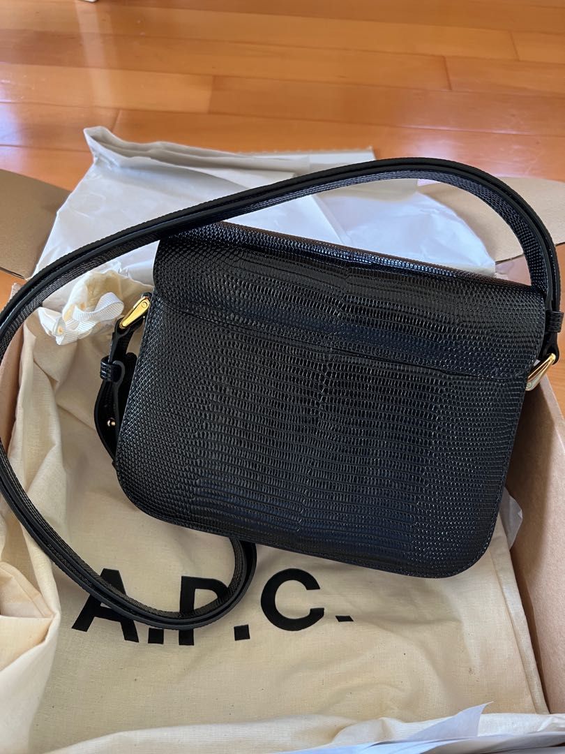 A.P.C. Grace lizard-effect leather shoulder bag
