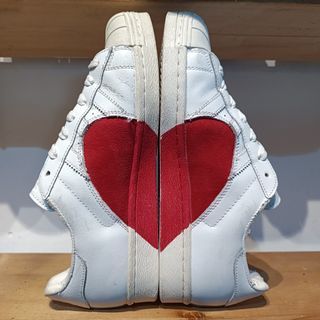 Authentic Adidas Superstar Valentine's Day Heart Sneakers