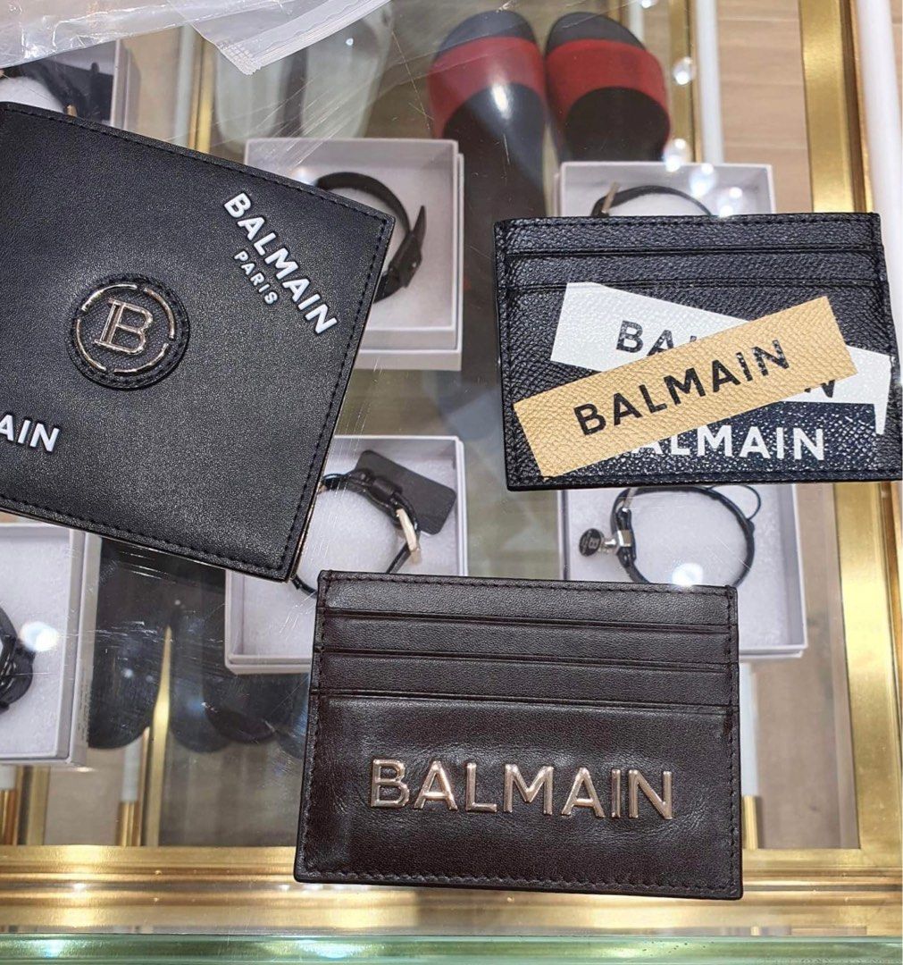AUTHENTIC BALMAIN Credit Card Holder, Luxury, Bags & Wallets on Carousell