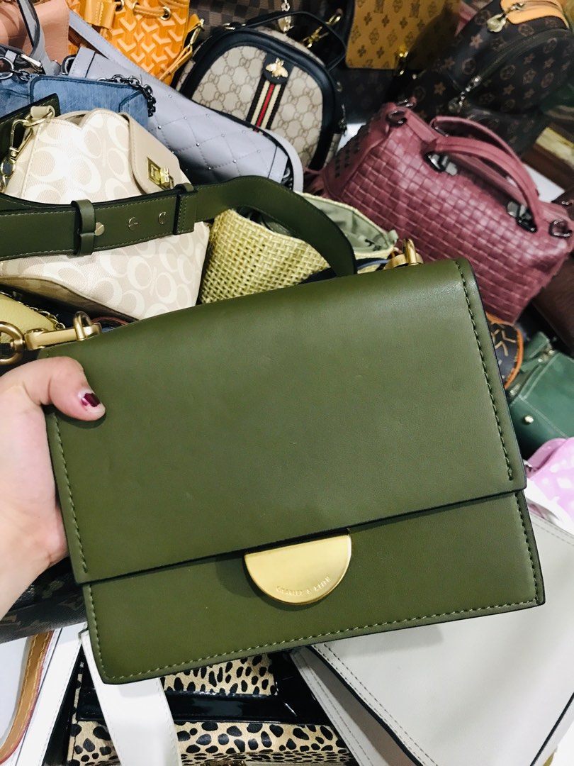 Authentic Charles and Keith (wide strap) Leather sling, Women's Fashion, Bags & Wallets, Cross