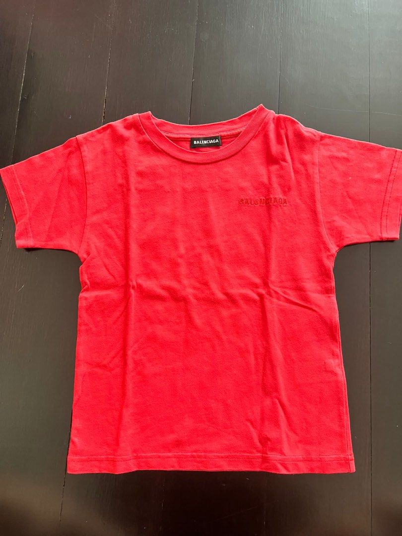 Balenciaga Kids Tee Size 2 Red Shirt Logo Babies Kids Babies