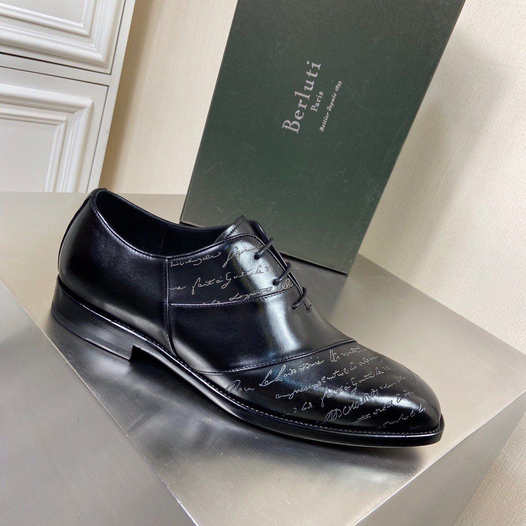 Berluti berluti Berluti cap toe / straight tip leather shoes men's  black 5 1