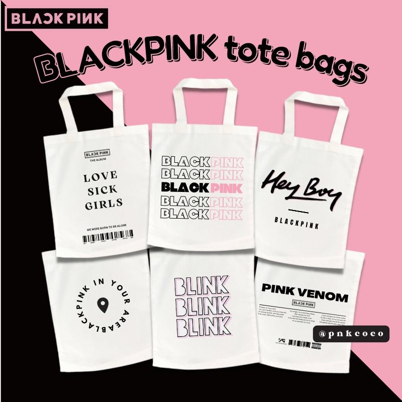 Black pink deals tote bag