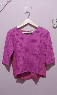 (SOLD) Blouse Atasan Katbol Fusia Fuschia Fuchia Fuchsia Like New