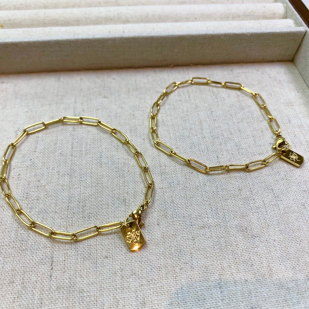 Gold chain bracelet best sale 18k