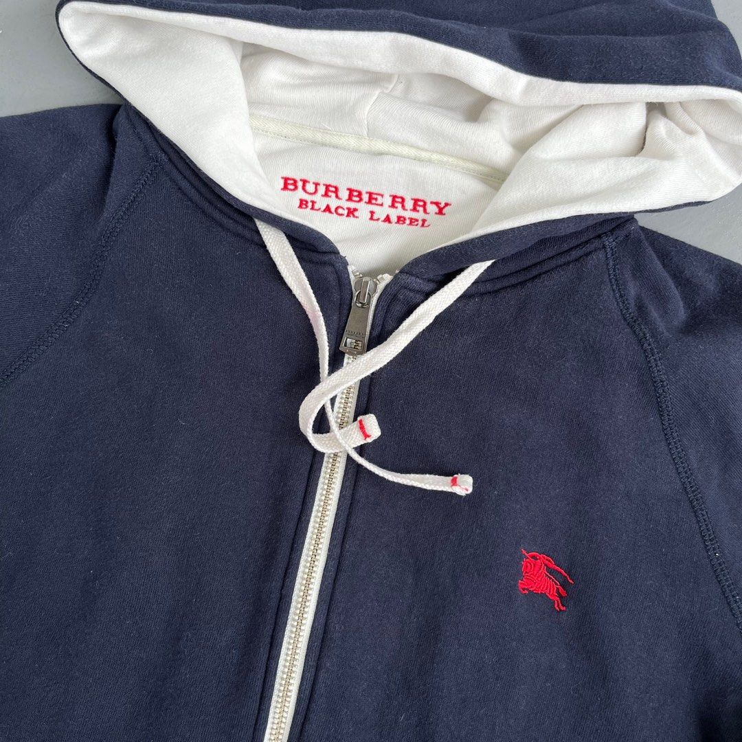 Burberry Black Label Zip Sweater with Hoodie