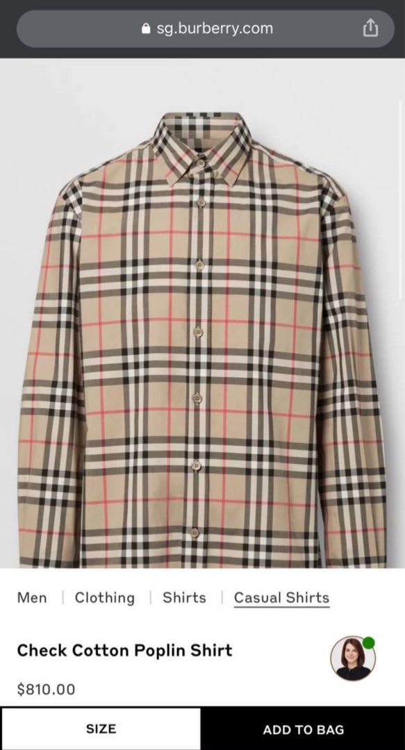 Burberry button up, Men's Fashion, Tops & Sets, Formal Shirts on Carousell