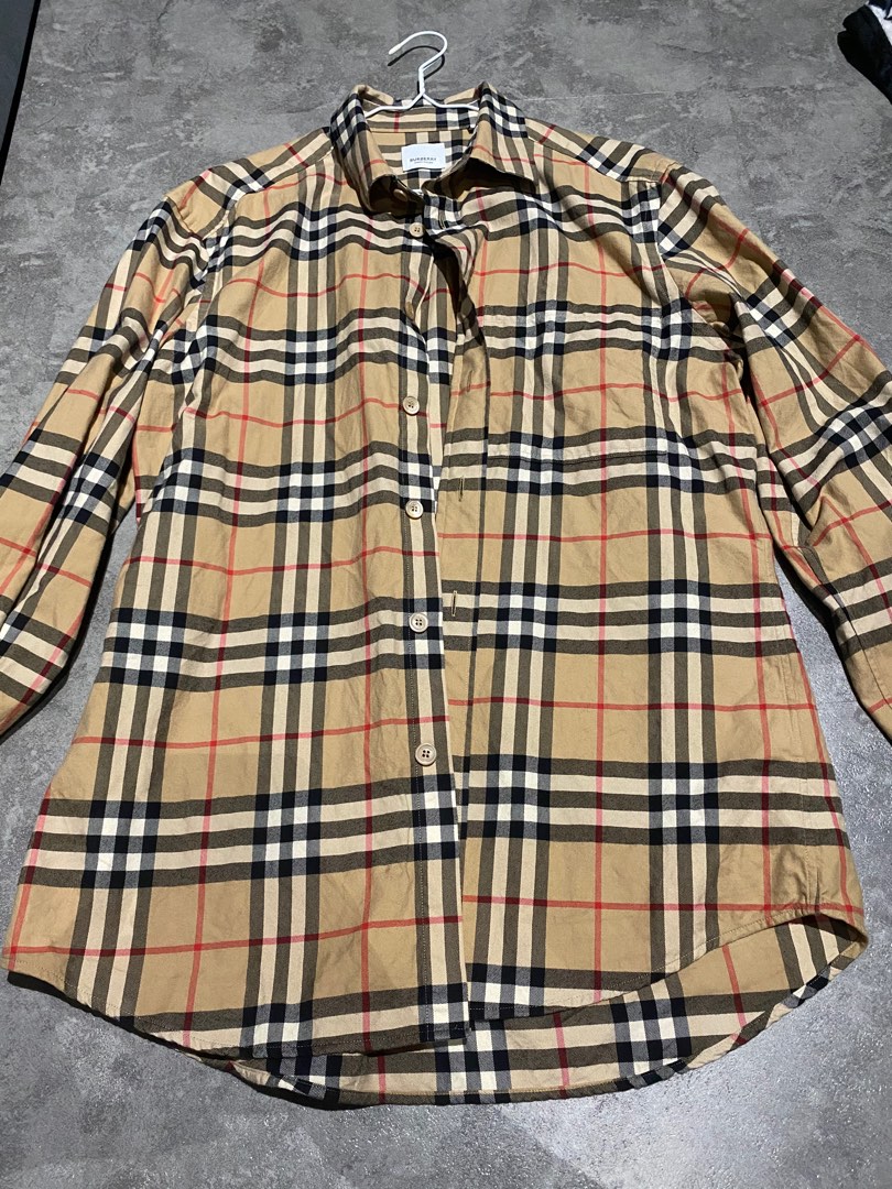 Burberry button up, Men's Fashion, Tops & Sets, Formal Shirts on Carousell