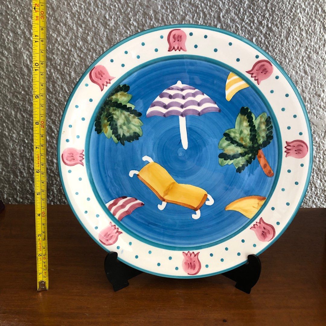 Ceramic Kitchen Plate Display (Summer Edition), Furniture & Home Living