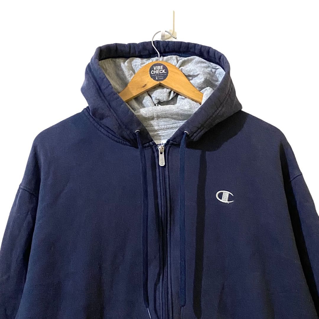 Champion Full Zip Hoodie, Men's Fashion, Tops & Sets, Hoodies on Carousell