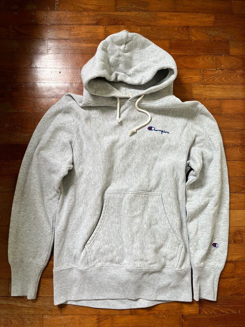 Mens Hoodies Grey Champion Reverse Weave Hoodie REVERSE WEAVE