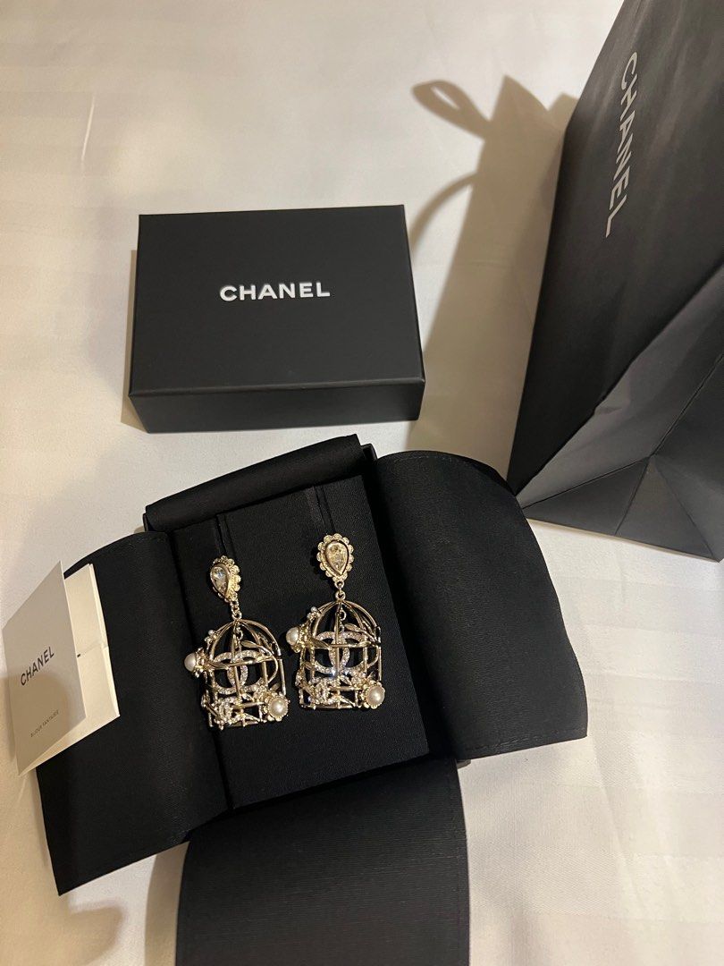 Chanel cage earrings sale