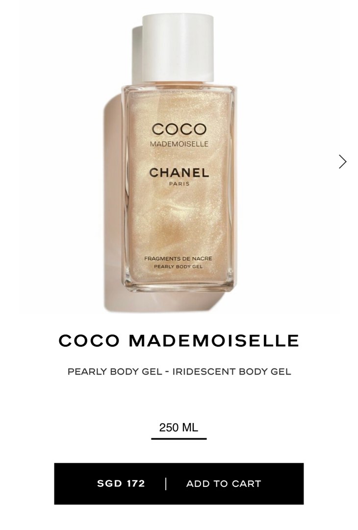 CHANEL COCO MADEMOISELLE PEARLY BODY GEL - IRIDESCENT BODY GEL, Beauty &  Personal Care, Bath & Body, Body Care on Carousell