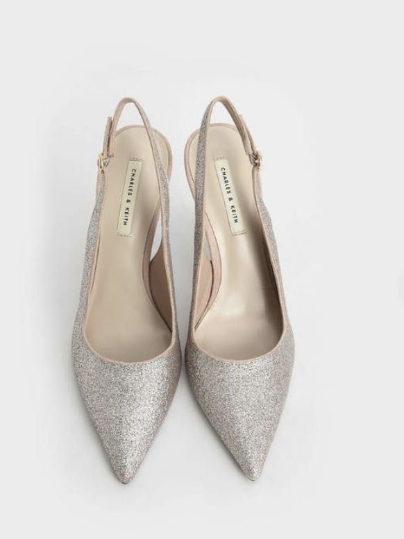 Champagne top slingback shoes