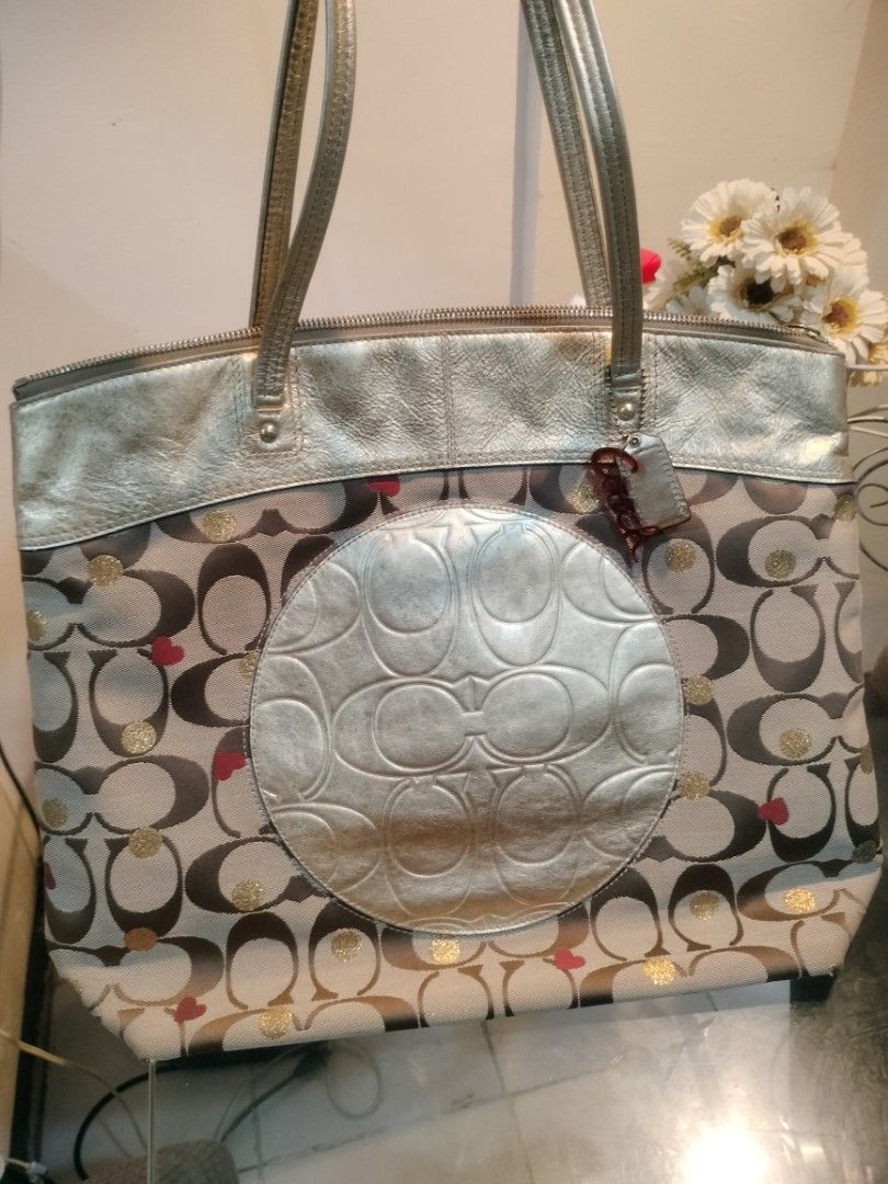 Sold at Auction: Coach reversible tote bag with built in bag