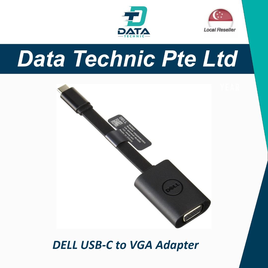 DELL USBC to VGA Adapter, Computers & Tech, Parts & Accessories, Cables & Adaptors on Carousell