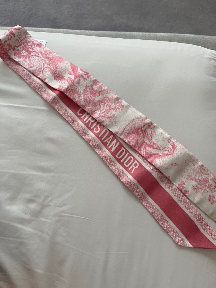 Toile de Jouy Sauvage 90 Square Scarf Ivory and Pink Silk Twill, DIOR in  2023