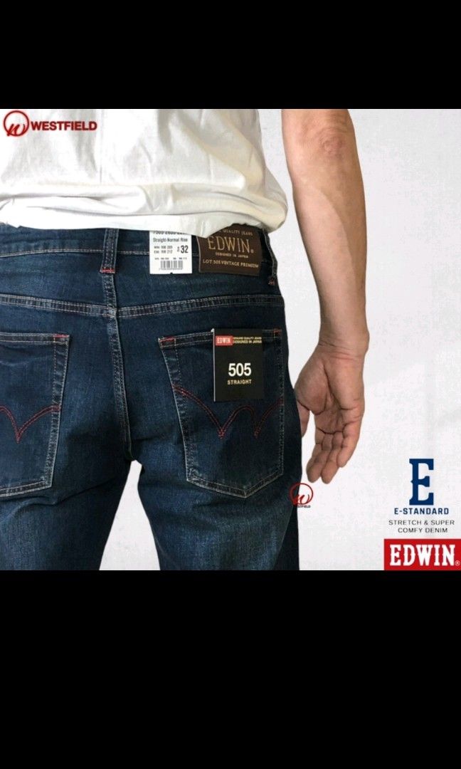 Edwin Red Thread NOS W38, Men's Fashion, Bottoms, Jeans on Carousell