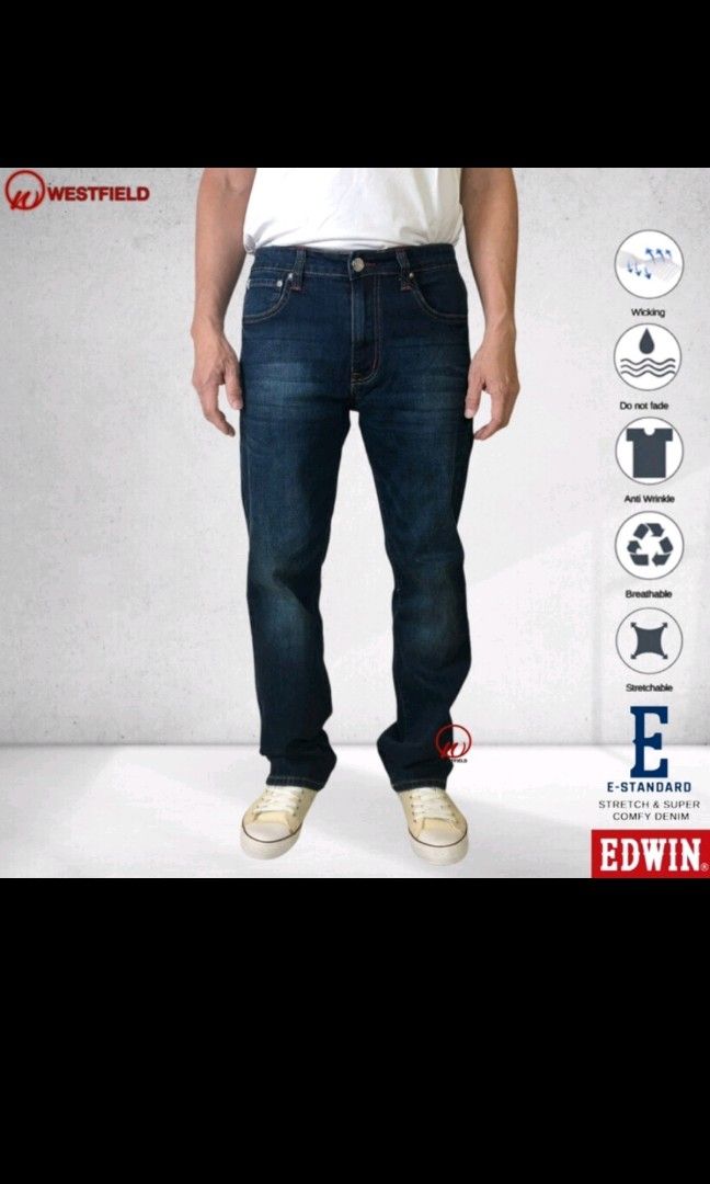 Edwin Red Thread NOS W38, Men's Fashion, Bottoms, Jeans on Carousell