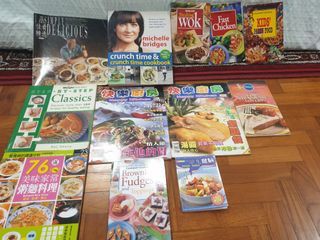 Fire sale! 19 Cookbooks and recipe magazines chinese and english and weight watchers and yan can cook