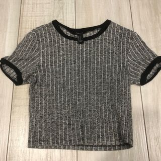 Forever21 Grey Ringer Croptop