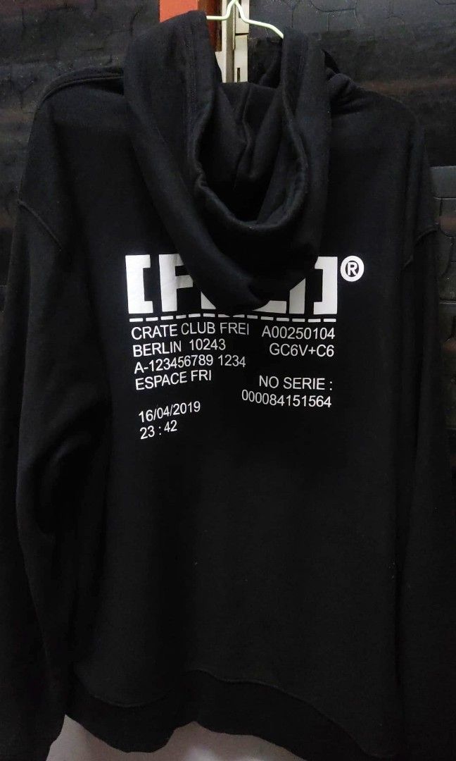FREI Receipt Hoodie, Men's Fashion, Coats, Jackets and Outerwear