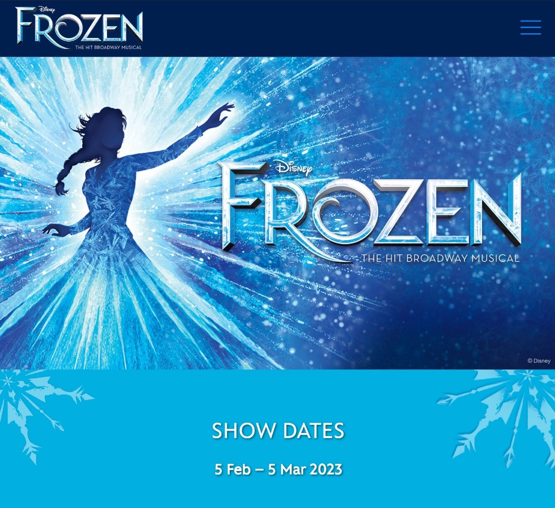 Frozen the Musical Cat E tickets 2 pcs for Feb 23 2023 Tickets