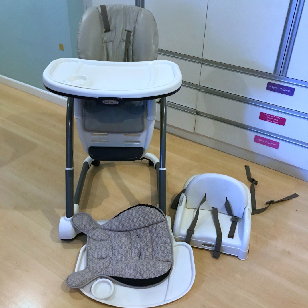 GRACO 6in1 High Chair with booster seat with wheels (hard to find
