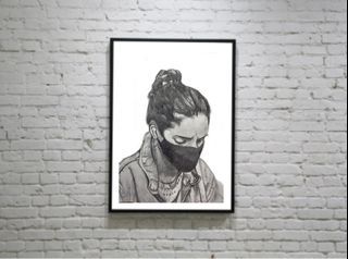 Graphite Drawing Portrait From Photograph  Celebration For Family, Friends And Lovers