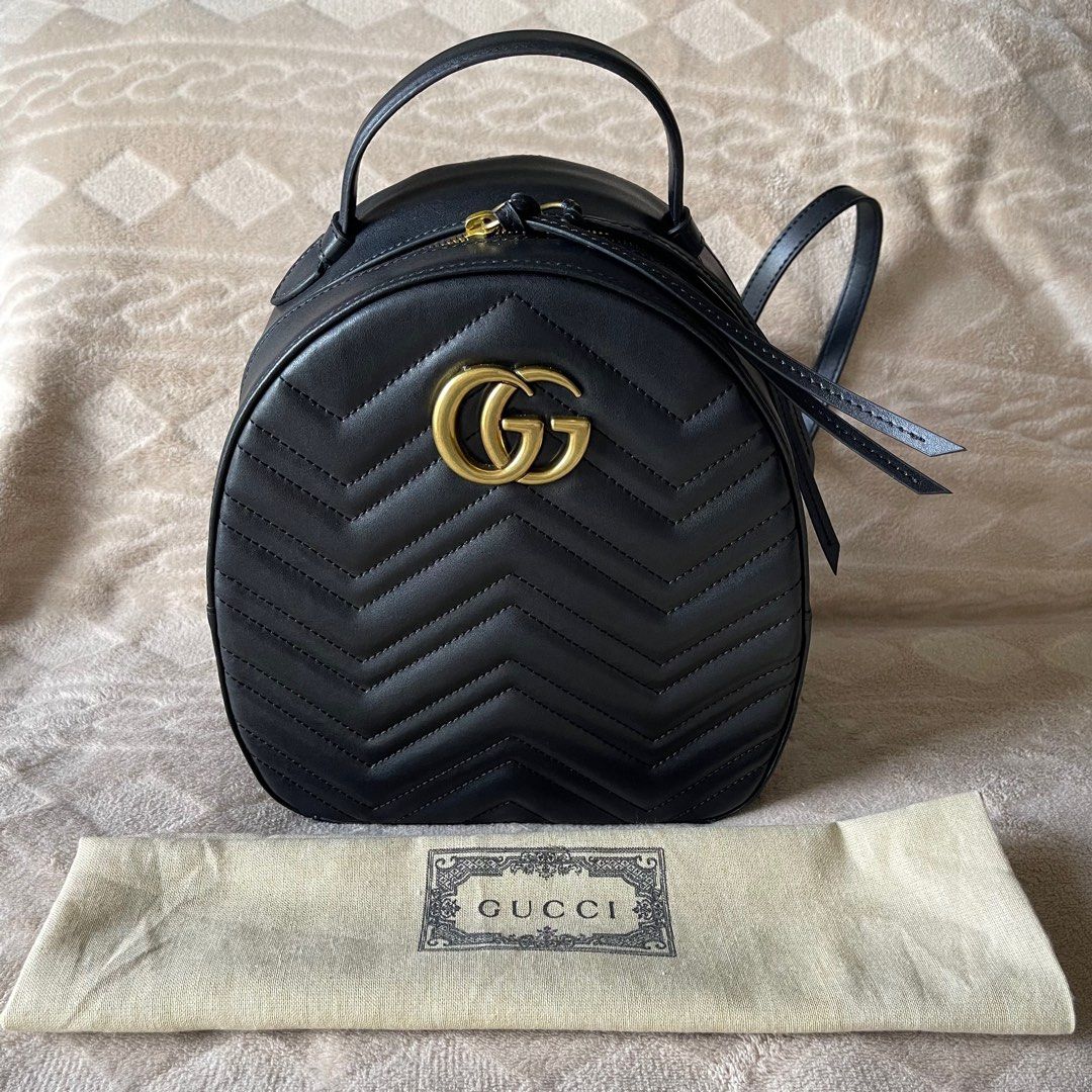 ON SALE Gucci Leather Backpack Luxury Bags Wallets on Carousell