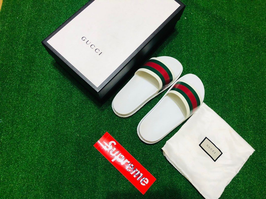 Gucci slides, Men's Fashion, Footwear, Flipflops and Slides on Carousell