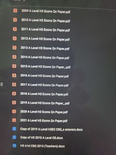 [A LEVELS]  H3 ECONS BUNDLE (Notes+Past Year Papers)