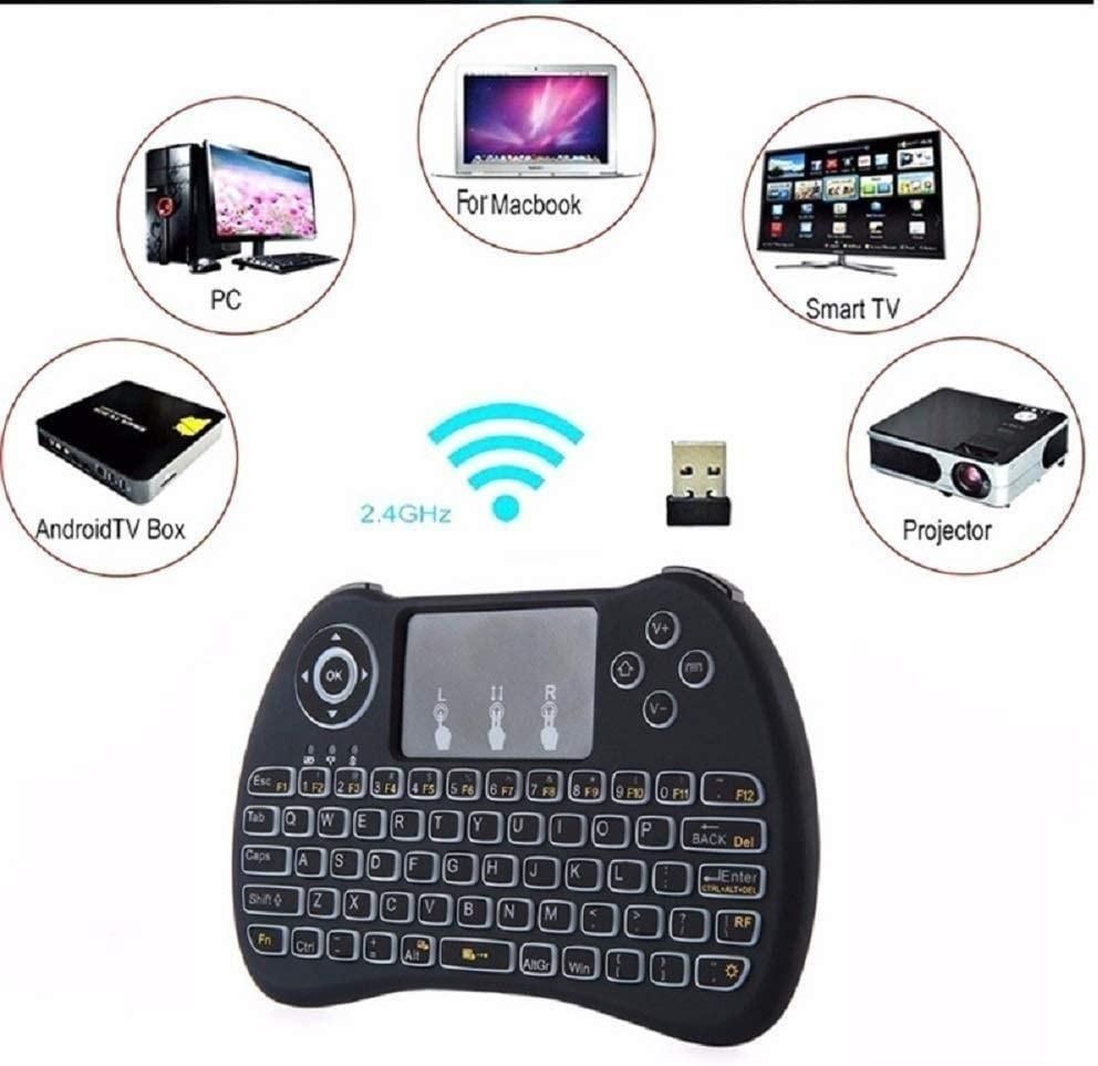 H9 Mini Wireless Keyboard with Touchpad,Fly Mouse and IR Learning TV