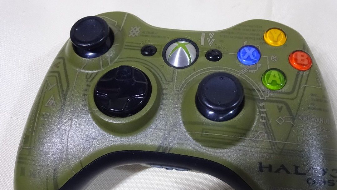 HALO 3 ODST Xbox 360 Wireless Controller Limited Edition Green, Video