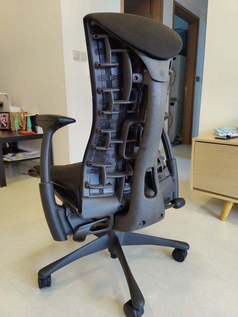 Herman Miller Embody Chair - Rhythm Black, Furniture & Home Living ...