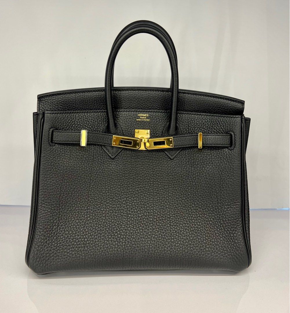 Hermes Birkin 25 Togo Black GHW Condition 9.5 10 Luxury Bags