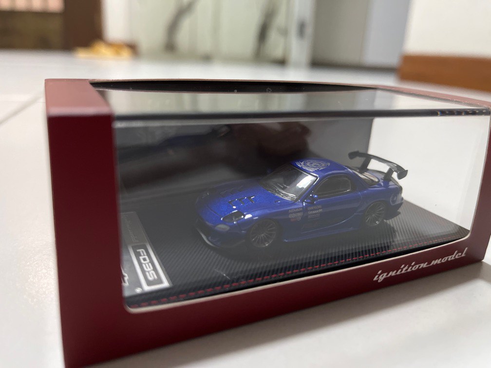 Ignition model rx7 fd re amemiya metallic blue, Hobbies & Toys, Toys