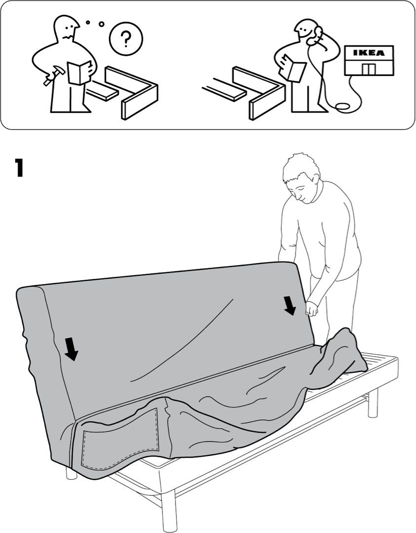 IKEA BEDDINGE SOFA BED, Furniture & Home Living, Furniture, Sofas on
