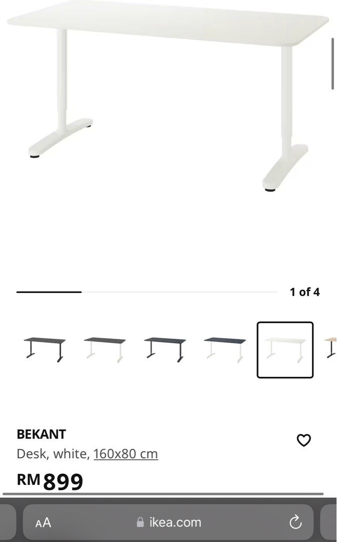 BEKANT Bureau, blanc, 160x80 cm - IKEA