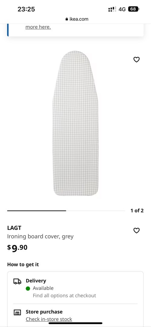 Ikea ironing board with cover (RUTER), Furniture & Home Living, Cleaning & Homecare Supplies