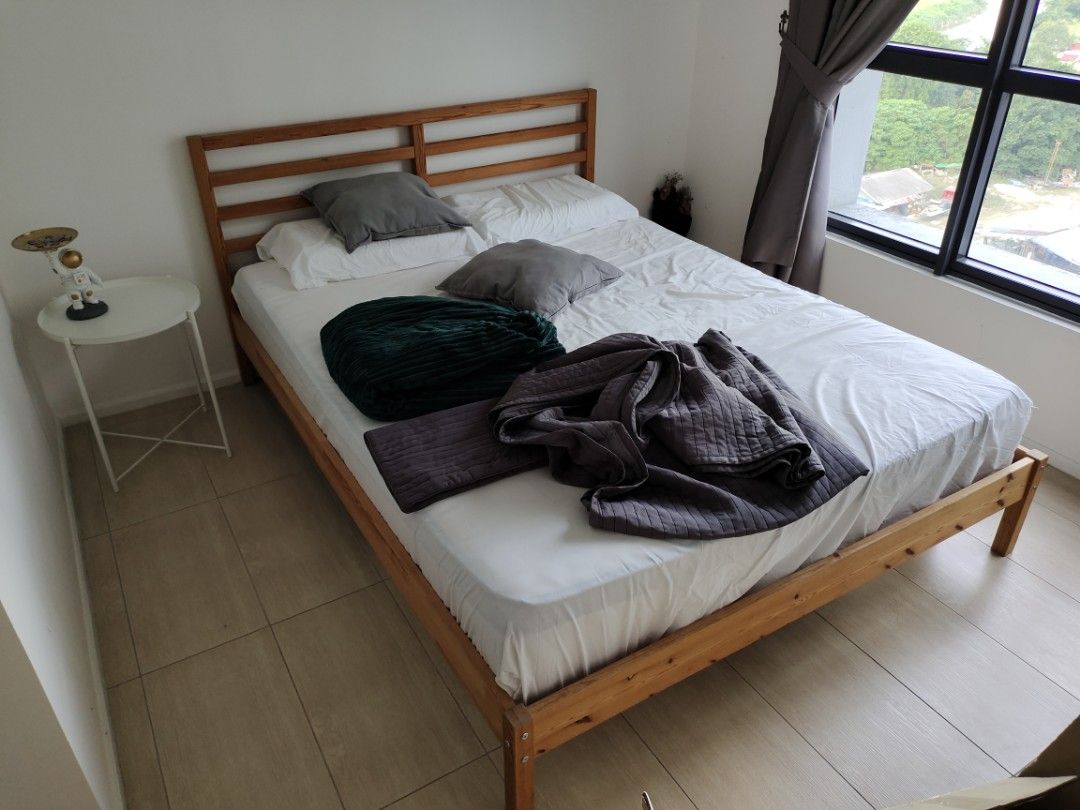 Ikea tarva top queen bed frame