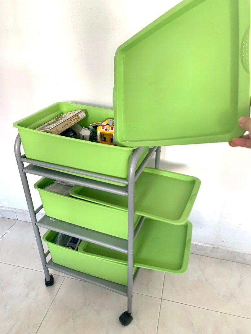 IKEA trolley with storage box, Furniture & Home Living, Furniture