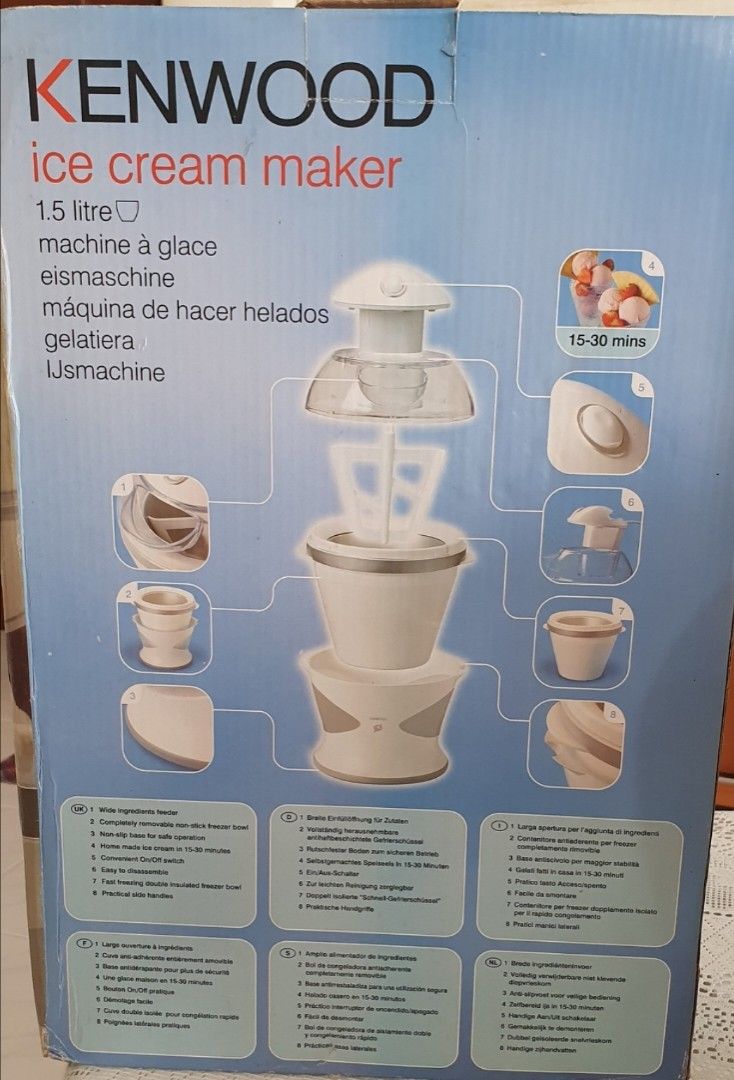 Kenwood Ice Cream Maker, TV & Home Appliances, Kitchen Appliances, Ice
