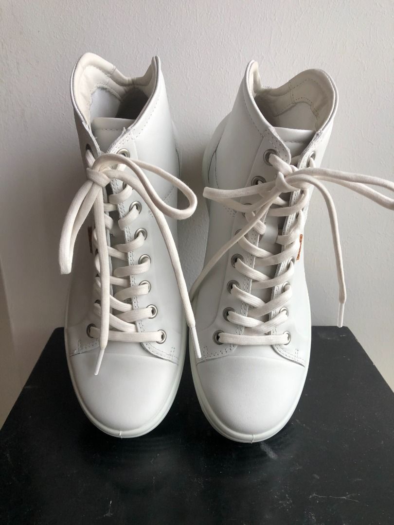 Ecco Leather HI Top Sneakers