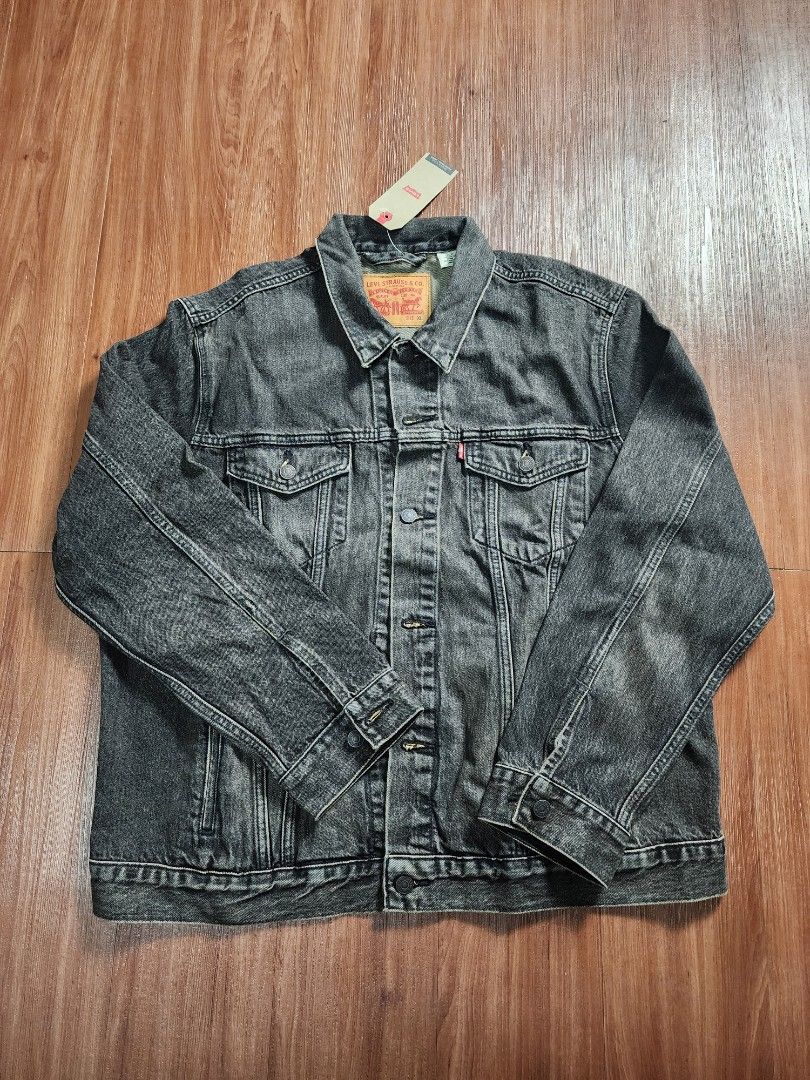 Levis Black Denim Jacket Men s Fashion Activewear on Carousell
