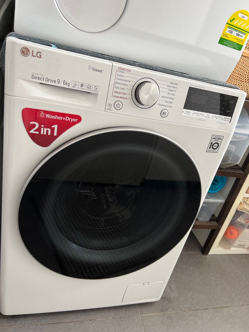 LG 2 in 1 washer and Dryer FV1409H3W (5 year warranty), TV & Home