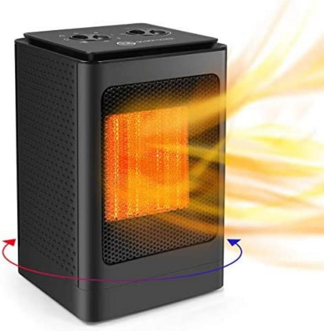 Lonove, PTC Electric Fan Heater, 750w/1500W with oscillate, TV & Home ...
