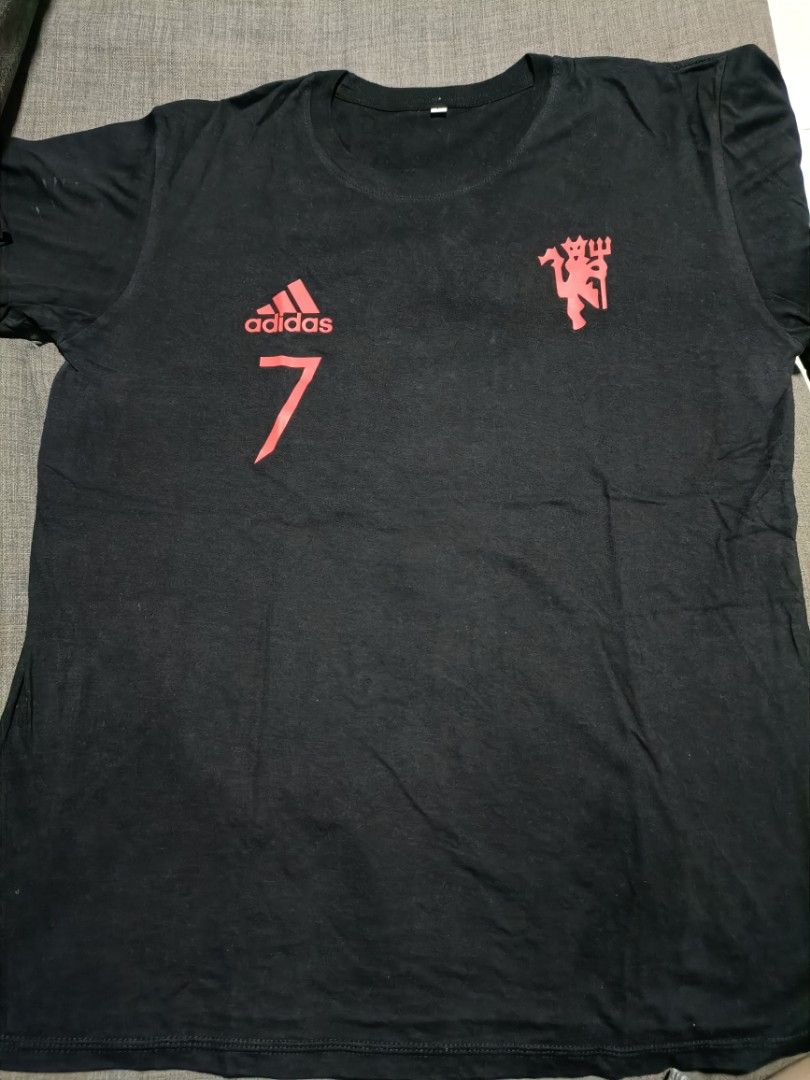 Manchester United Cristiano Ronaldo 7 black cotton football soccer ...