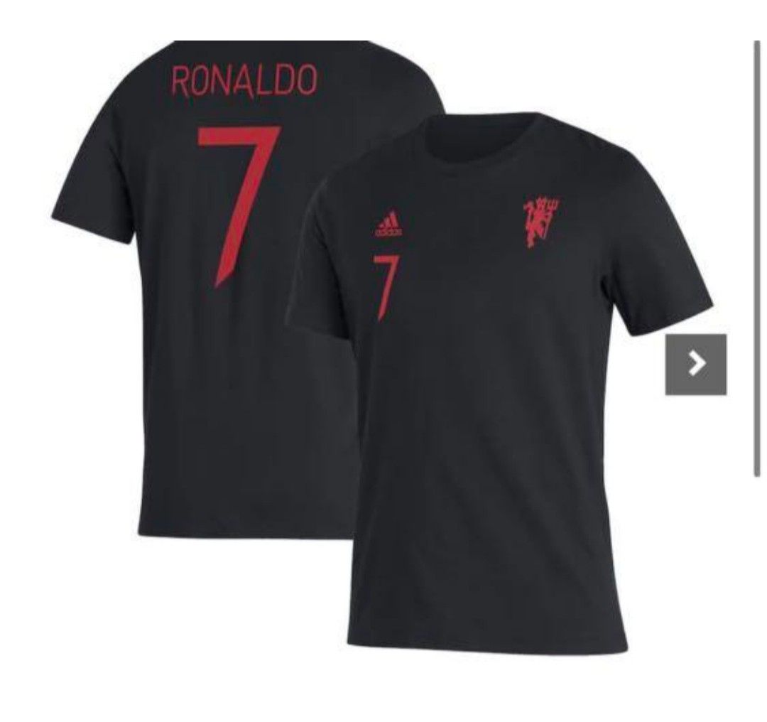 Manchester United Cristiano Ronaldo 7 black cotton football soccer ...